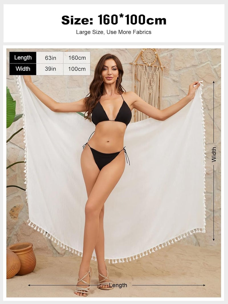 QIANXIZHAN Women's Swimsuit Cover Up,Beach Sarong Wrap Bottom Coverup for Women Short Skirt - Image 4